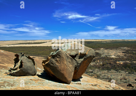 Tafoni on Kings Rocks near Hyden Western Australia Stock Photo