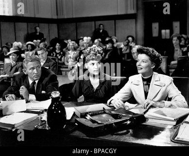 SPENCER TRACY, JUDY HOLLIDAY, KATHARINE HEPBURN, ADAM'S RIB, 1949 Stock Photo