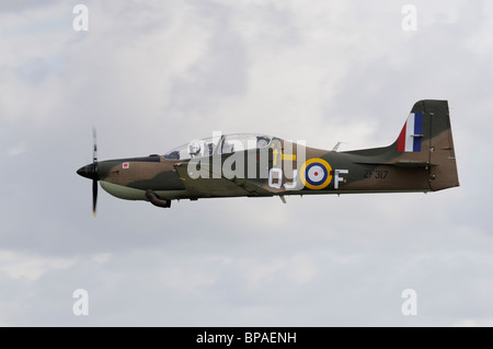 British Royal Air Force Shorts Tucano T1, ZF317 (QJ-F) displays at the 2010 RIAT Royal International Air Tattoo RAF Fairford Stock Photo