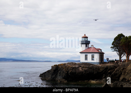 Lime Kiln Lighthouse. San Juan Island, Washington Stock Photo