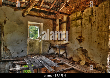Ruined Building  - Paleo Perithia Stock Photo