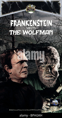 BELA LUGOSI, LON CHANEY JR., FRANKENSTEIN MEETS THE WOLF MAN, 1943 Stock Photo