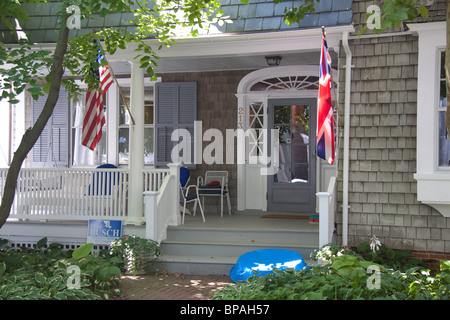 Doorway of house in historic district of Annapolis, Maryland Stock Photo