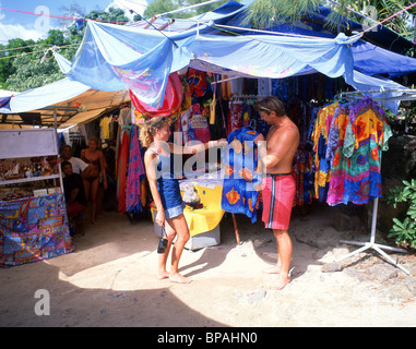 Beach clothing store, Île aux Cerfs, Flacq District, Republic of Mauritius Stock Photo