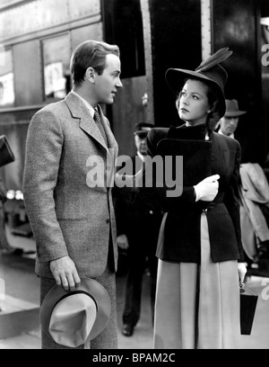 RICHARD CARLSON, JEAN ROGERS, A STRANGER IN TOWN, 1943 Stock Photo