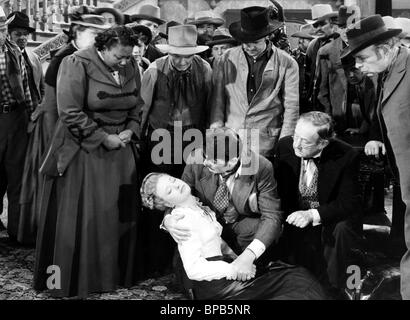 MARIETTA CANTY, PRISCILLA LANE, GEORGE BRENT, SPENCER CHARTERS, SILVER QUEEN, 1942 Stock Photo