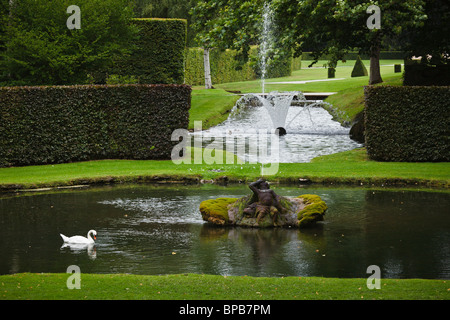 Gardens of Annevoie (Les Jardins d'Annevoie), Annevoie-Rouillon, Wallonia, Belgium Stock Photo