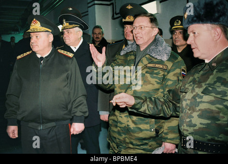 Russian Defence Minister Sergei Ivanov Right And Commander Of The Stock 