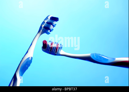 Two toothbrushes Stock Photo