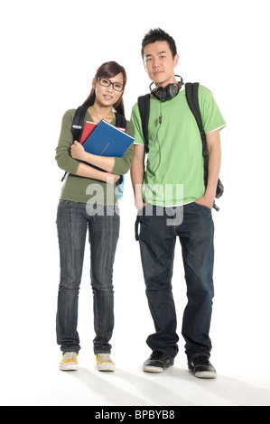 Portrait of university students standing together Stock Photo