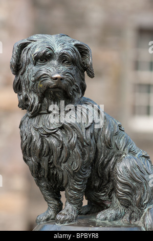 Famous statue of Grey Friars Bobby the dog in Edinburgh UK 2010. Stock Photo