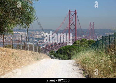 Ponte 25 de Abril - Suspension bridge over the Tagus river in Lisbon, Portugal