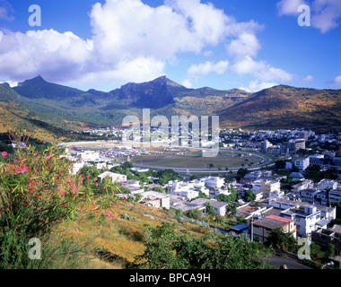 City view showing 'Champs de Mars' racecourse, Port Louis, Port Louis District, Republic of Mauritius Stock Photo