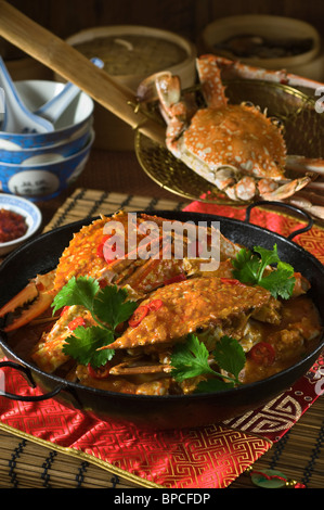 Singapore chilli crab Stock Photo