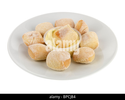 Dough Balls with Garlic Butter Stock Photo