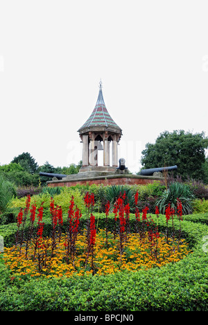 Chinese Bell Tower arboretum Nottingham england uk Stock Photo