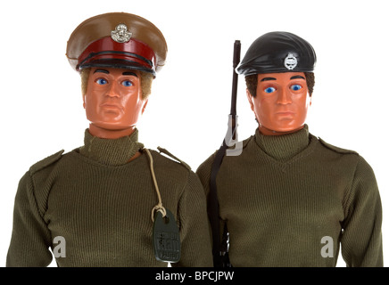 vintage action man talking commander and basic soldier dolls Stock Photo