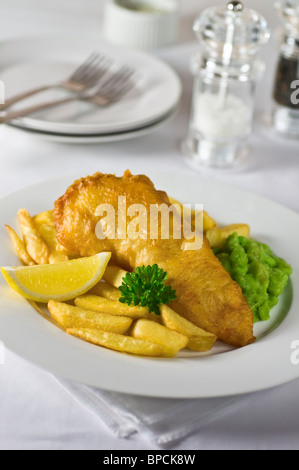 Fish and chips Traditional food UK Stock Photo