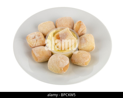 Dough Balls with Garlic Butter Stock Photo