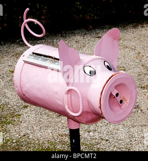 Farm House Milk can mail letter box Netherlands Stock Photo
