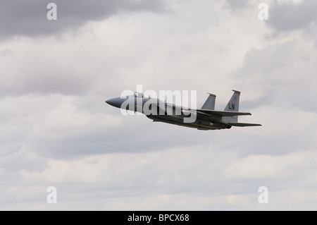 McDonnell Douglas F-15 Eagle displays at the 2010 Royal International Air Tattoo, Fairford, England. Stock Photo