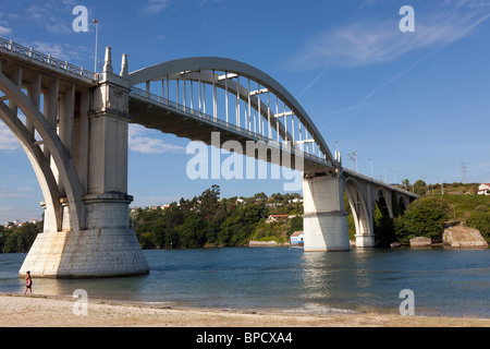 Bridge of Pedrido, Ria of Betanzos, La Coruña, Galicia, Spain Stock Photo