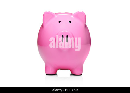 Piggy bank style money box isolated on a white studio background Stock ...