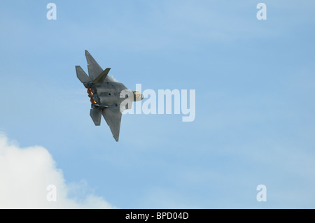 Lockheed Martin F-22A Raptor 1st Fighter Wing US Air Force Global Strike Command Barksdale Airforce Base USA displays at RIAT Stock Photo