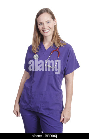 Friendly, smiling female nurse Stock Photo