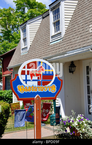 Shops in Mystic, Connecticut, USA Stock Photo