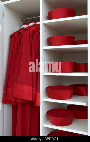 Robes of federal judges in a closet, Karlsruhe, Germany Stock Photo