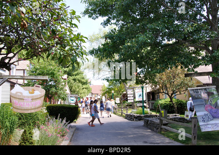 Shops in Mystic, Connecticut, USA Stock Photo