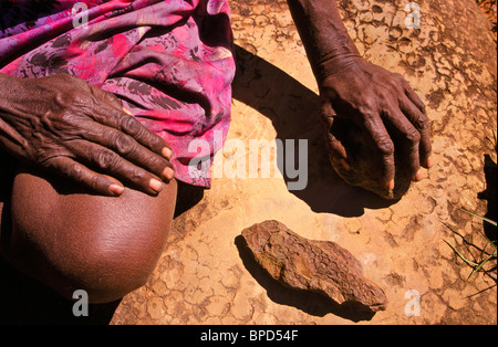 Rock on Aboriginal songline, South Australia Stock Photo