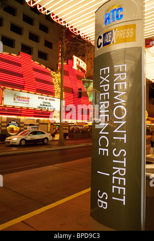 The Fremont Street Experience Sign, Fremont St, Las Vegas, Nevada USA Stock Photo