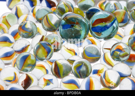 selection of glass marbles Stock Photo