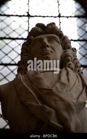 Bust of a man - memorial statue in Chichester Cathedral Chichester West Sussex  England UK Stock Photo