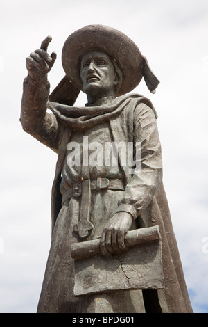 Statue of Prince Henry the Navigator in Sagres, on the Algarve in Portugal. Stock Photo