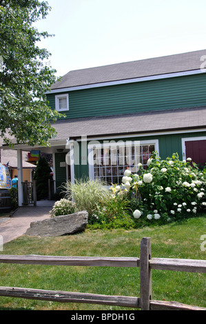 Shops in Mystic, Connecticut, USA Stock Photo