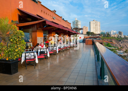 The seaside Larcomar Shopping Mall in Miraflores, Lima, Peru, South America. Stock Photo