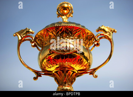 The cup for the winner of the Dubai World Cup, United Arab Emirates Stock Photo
