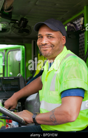 African American Man Driving Garbage Truck Stock Photo Alamy african-american-man-driving-garbage-truck-stock-photo-alamy