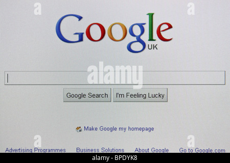 google search engine website webpage Stock Photo