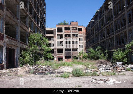 Abandoned Packard automobile plant in Detroit, Michigan, USA Stock Photo