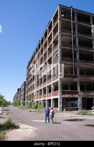 Abandoned Packard car plant in Detroit, Michigan Stock Photo