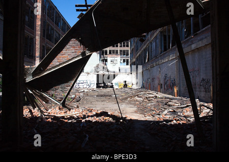 Abandoned Packard automobile plant in Detroit, Michigan, USA Stock Photo