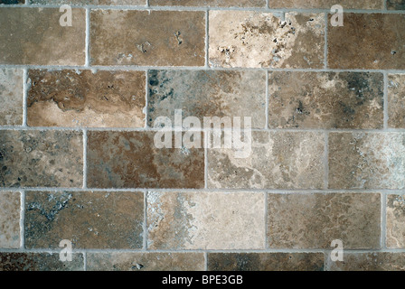 Marble Wall Tile Laid In A Brick Pattern, Ideal As A Background Stock Photo