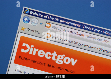 directgov offical uk government website Stock Photo