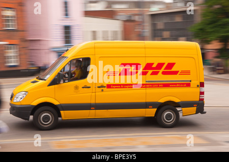 A DHL van in Norwich,Norfolk,Uk Stock Photo - Alamy