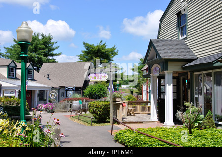 Shops in Mystic, Connecticut, USA Stock Photo