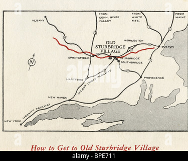 Old map of Sturbridge Stock Photo - Alamy